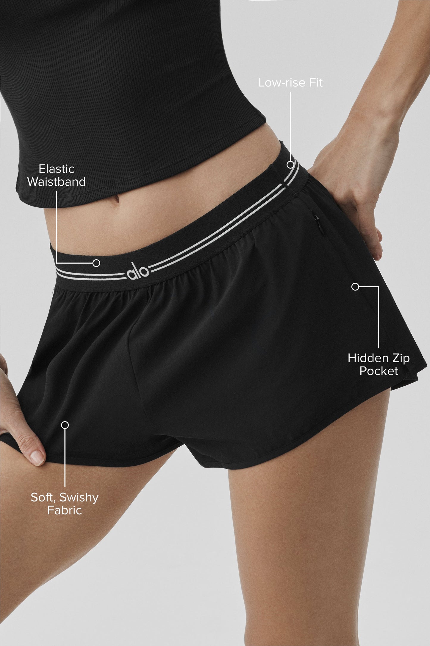 Full Stride Micro Running Short - Black