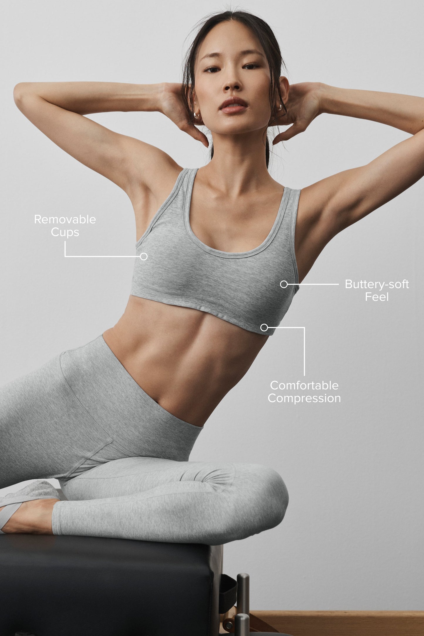 Alosoft Center Stage Bra - Vintage Athletic Heather
